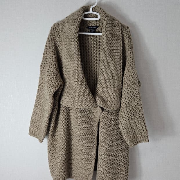 폴로 랄프로렌 숄카라 케이블 코트 가디건 니트 헤비 L