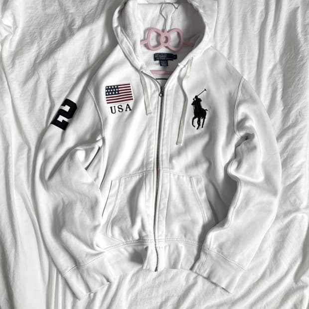 폴로 성조기 후드집업