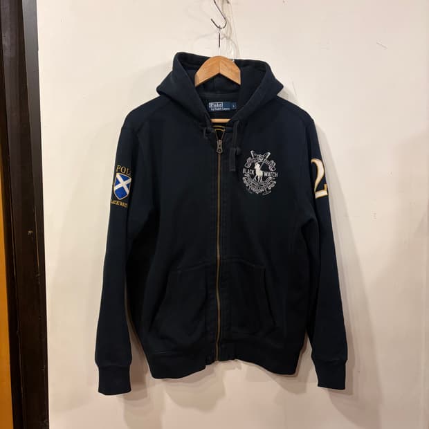 폴로 치프키프 블랙와치 후드집업L