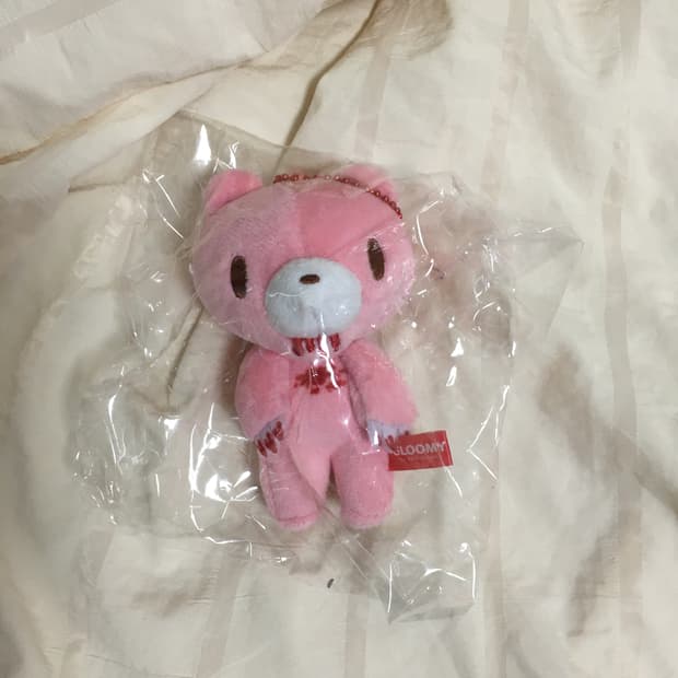 글루미 베어 gloomybear 핑크 미니 키체인 열쇠고리