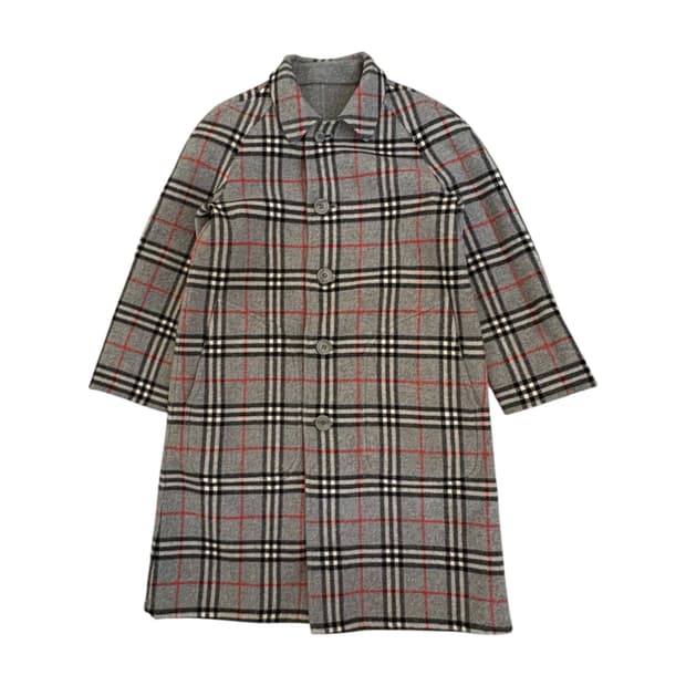 버버리 빈티지 울 체크 리버서블 코트
