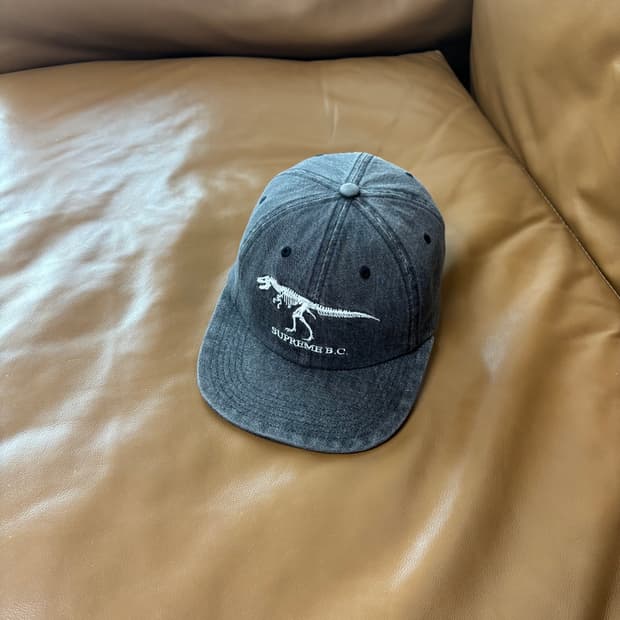 슈프림 6패널 볼캡 모자 쥬라기 데님 블랙