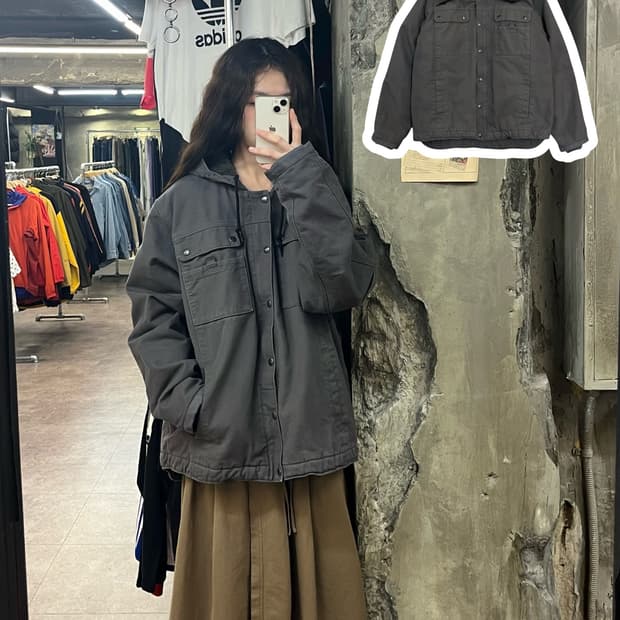 칼하트 후드 워크자켓 그레이 L #csz2162