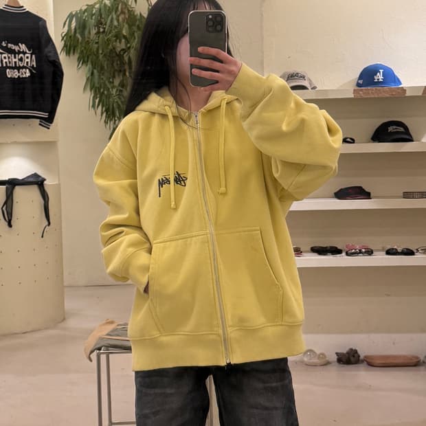 스투시 파이어 로고 풀집업 후드집업 U470