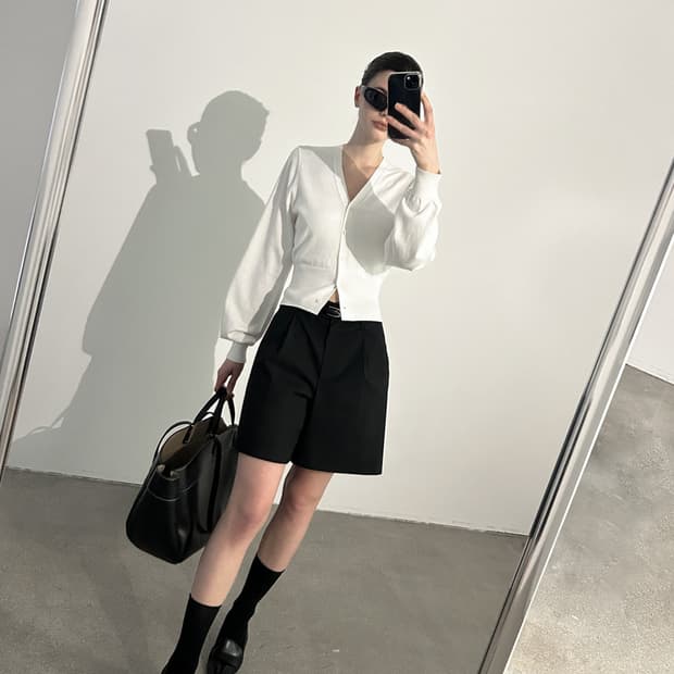 문트 캐시미어 브이넥 가디건