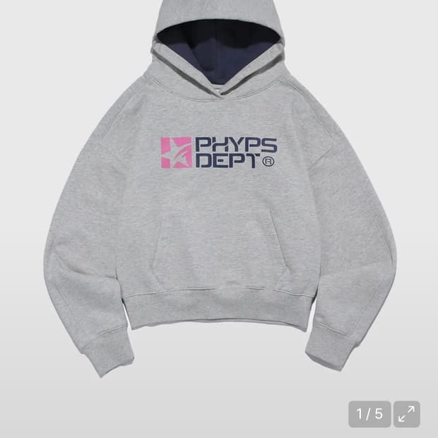 피지컬 디파트먼트 크롭 후드티 