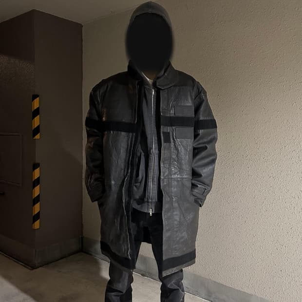 70’s GVF 프렌치 파이어맨 레더 코트