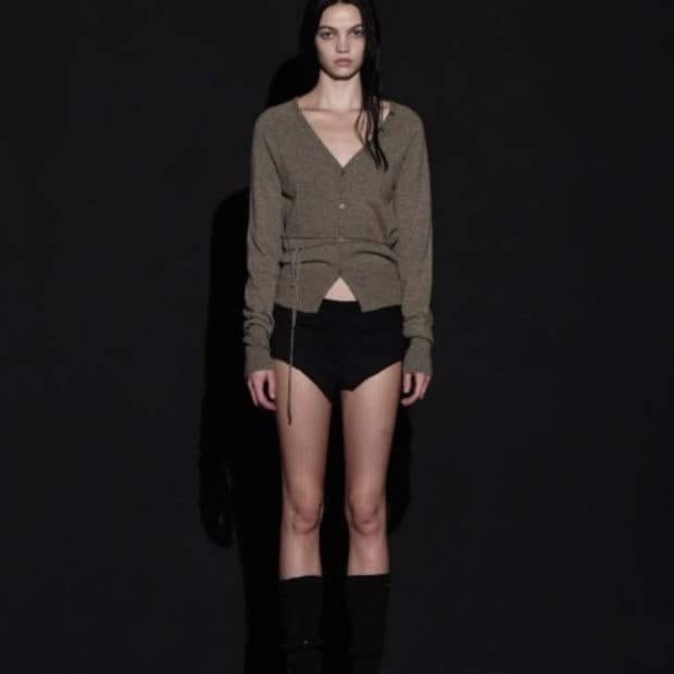 보헤미안서울 니트가디건 브라운