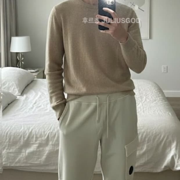 [L/새제품] CP COMPANY 씨피컴퍼니 웜 새틴 그레이 렌즈 팬츠