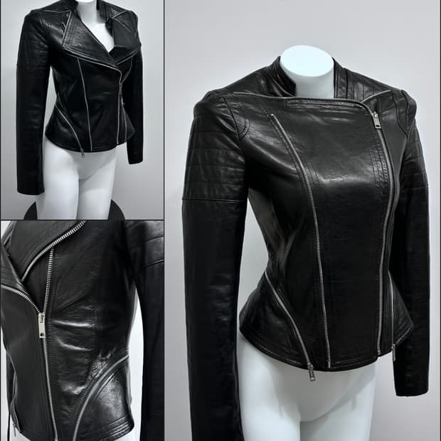 멀티 지퍼 레더 자켓