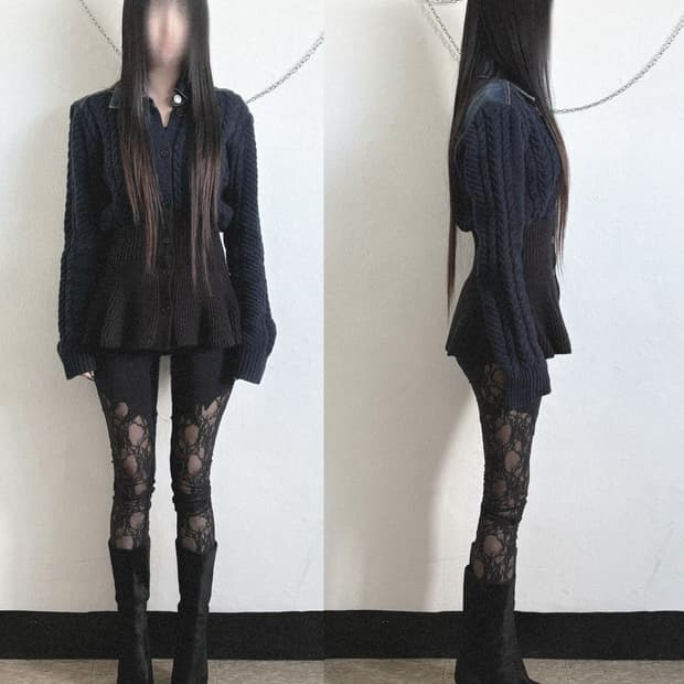 알렉산더맥퀸 플레어 니트 가디건