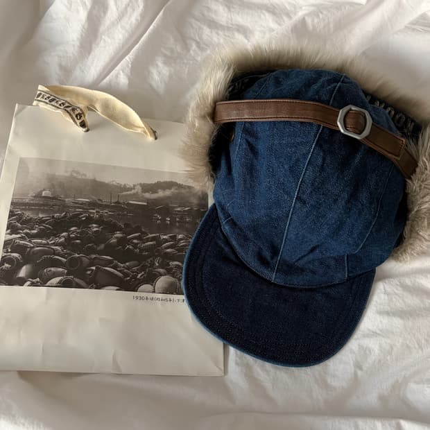 캐피탈 11.5온즈 데님 런드리 헌터 캡 인디고