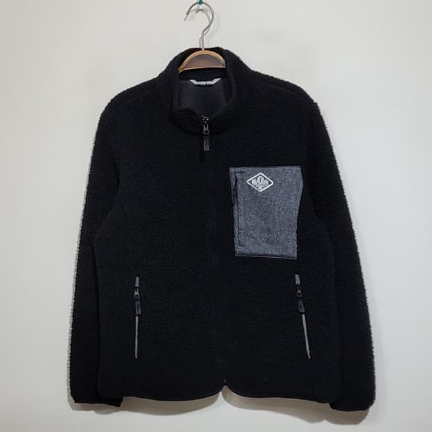 (100) 블랙야크 플리스 점퍼 검정 뽀글이 후리스 자켓 