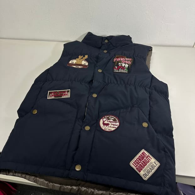 XL JEEP 지프 다크네이비 패치 덕다운 패딩조끼
