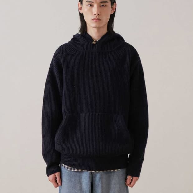 스티브알란 니트 후드