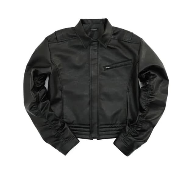 far from what leather jacket