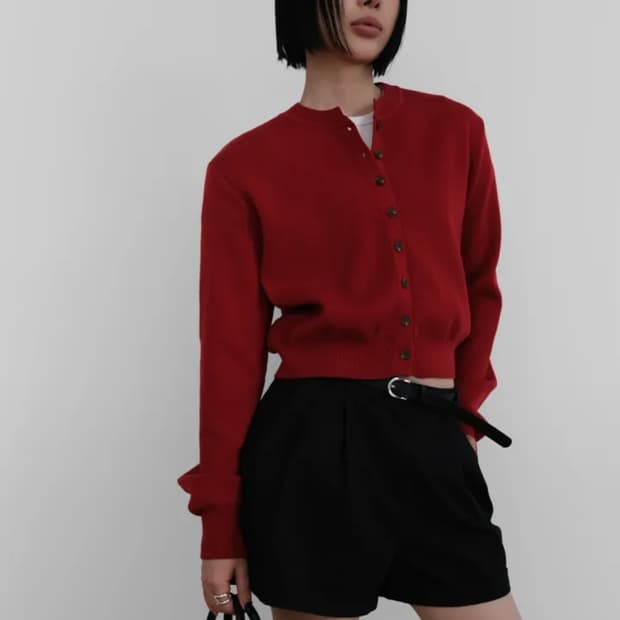 어텀 made 브루니 가디건 레드