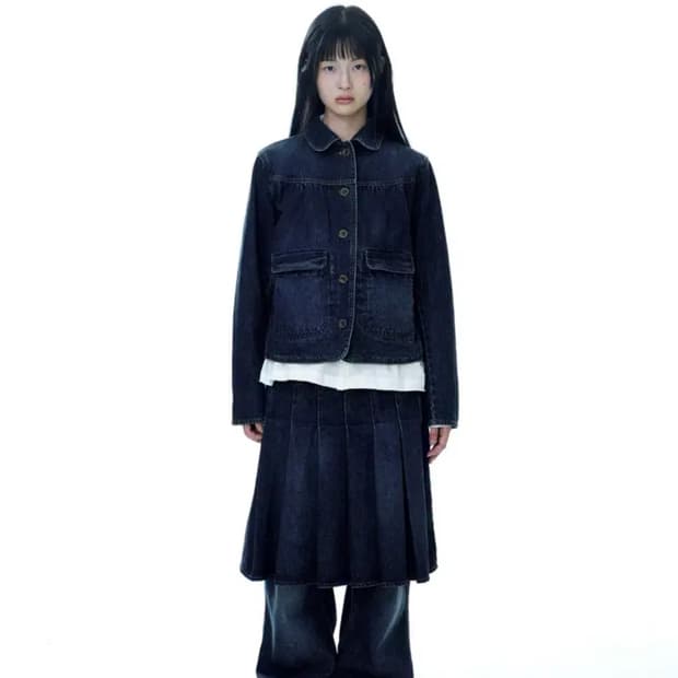 코이세이오 데님 자켓 + 스커트 셋업