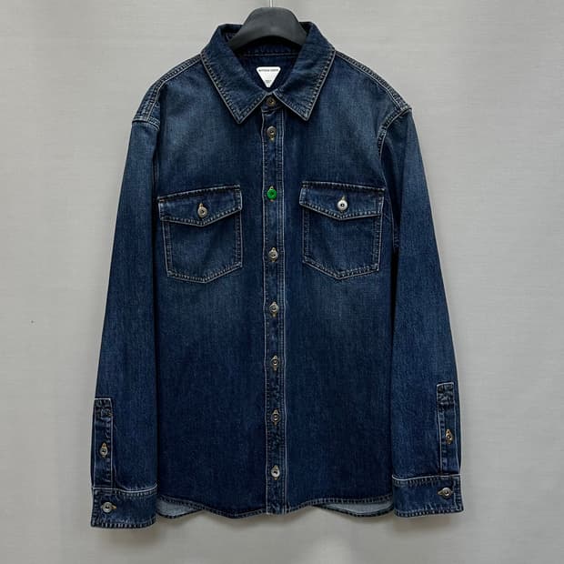 보테가베네타 체스트 포켓 워싱 데님 셔츠 ( 105 )