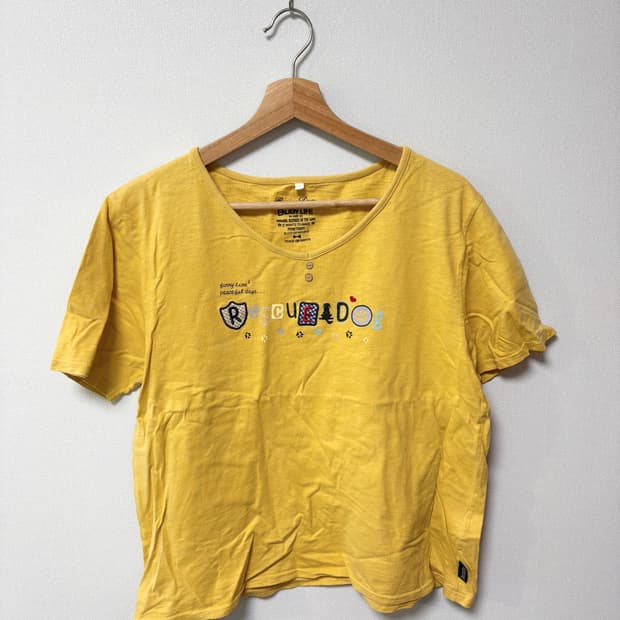 레스큐 도그 모리걸 반팔 티셔츠 일본 빈티지