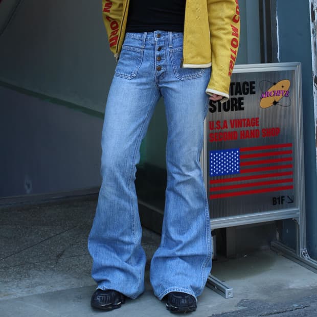 70s Big john Bell-Bottom Flare Jean