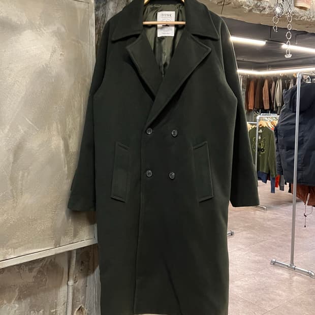 투버튼 롱 코트 그린  #csz2626