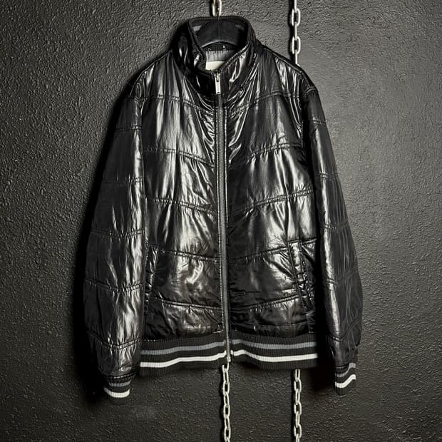 Converse - Black Stripe Rib Down Jacket 