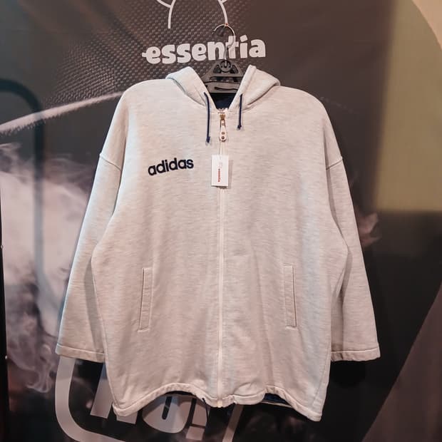 아디다스 스펠아웃 빅로고 오버핏 후드집업