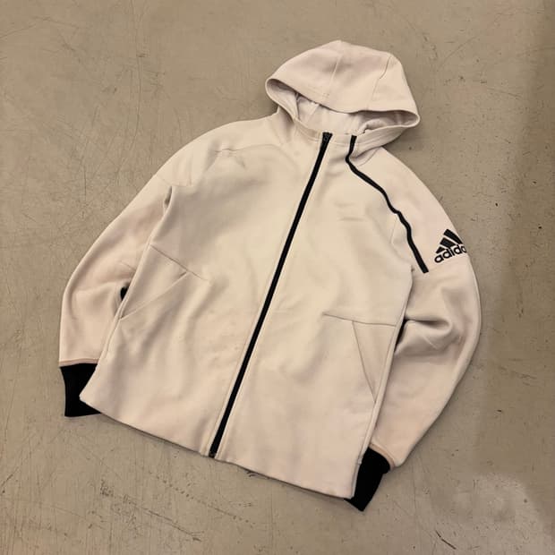 아디다스 숄더로고 스포티 후드집업