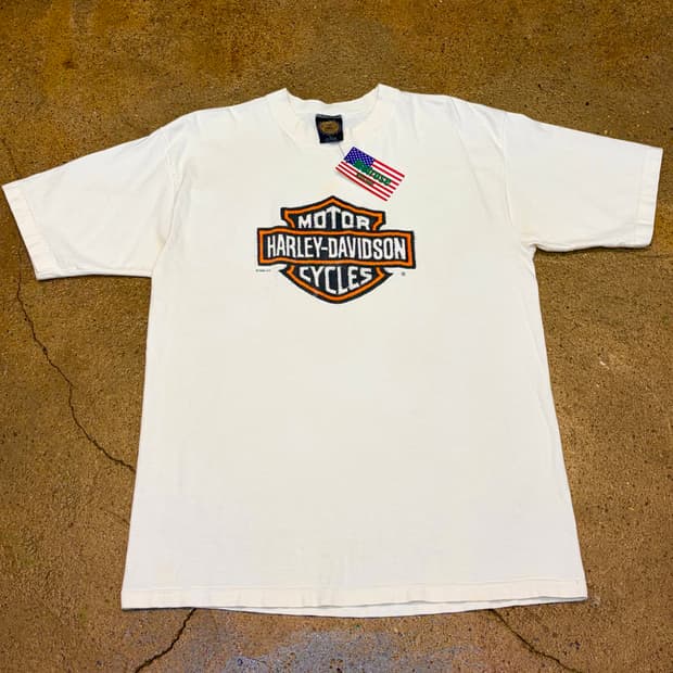 90s Made in USA 미국 빈티지 할리데이비슨 빅로고 반팔티