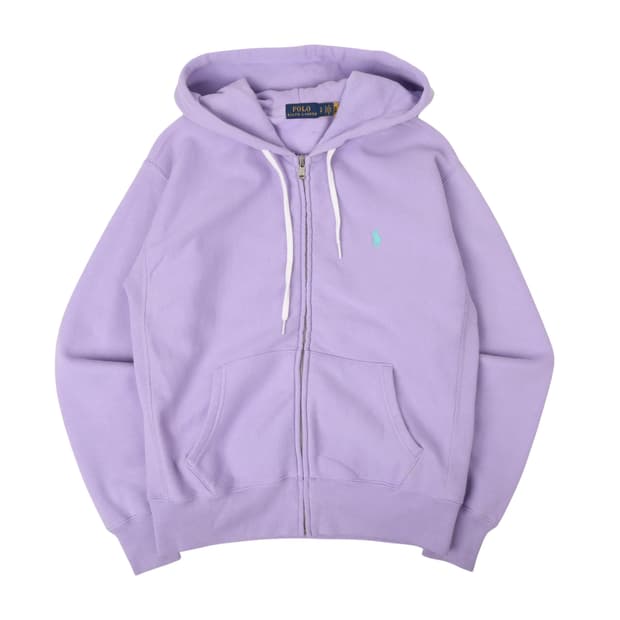 폴로 랄프로렌 QR 퍼플 코튼 후드집업