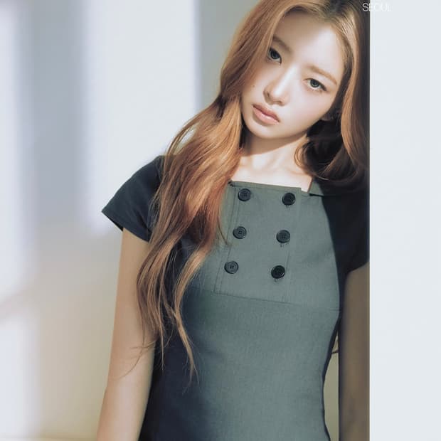 미세키서울 Double button shirts top CHARCOAL