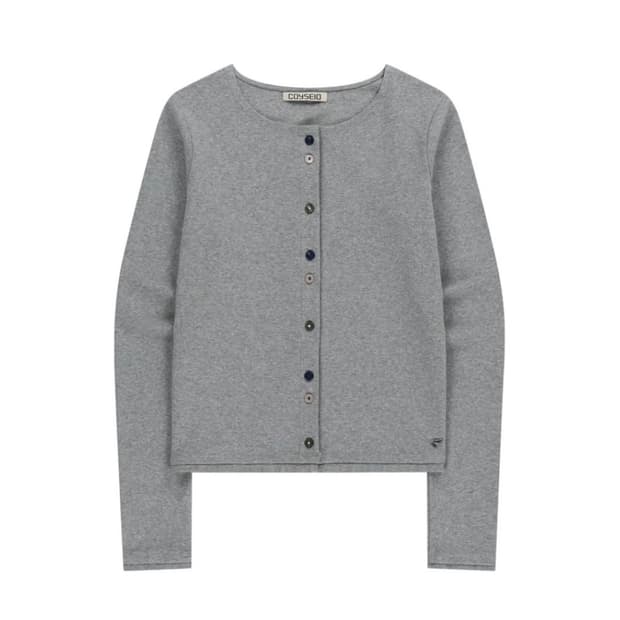 코이세이오 로우 엣지 가디건 그레이