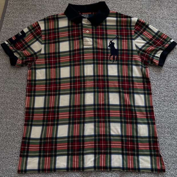 빅 포니 플레이드 폴로 셔츠