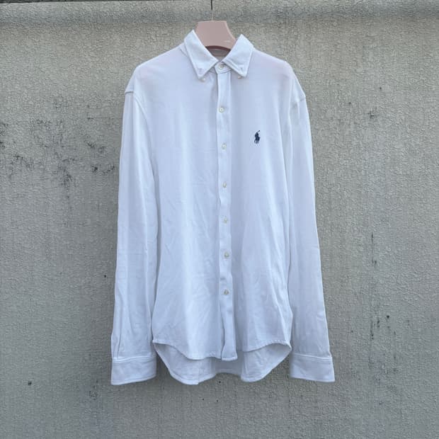 일본판)폴로 랄프로렌 페더웨이트 메쉬 화이트 셔츠