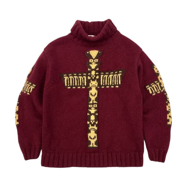 빔즈 토템 폴 울 터틀넥 스웨터