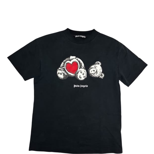 [정품] 팜엔젤스 베어 인 러브 로고 블랙 반팔 티셔츠 M