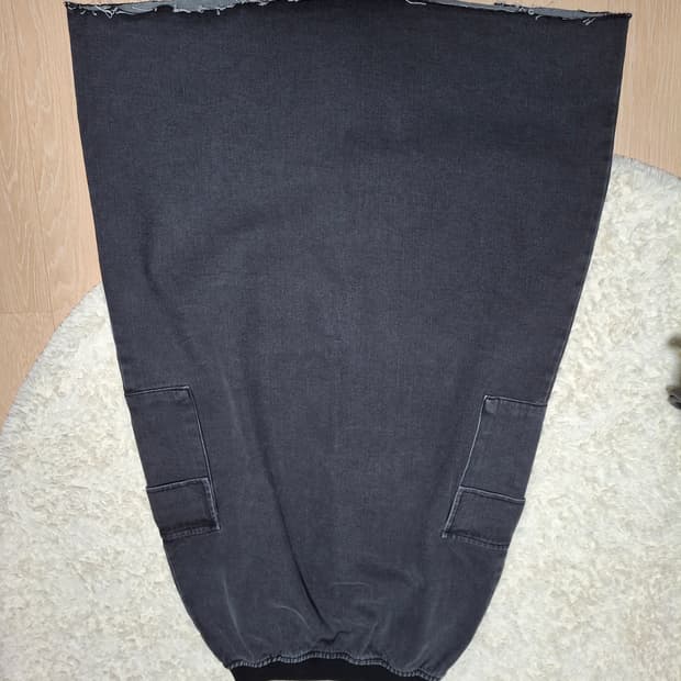 (마지막특가) 블랙 데님 카고 롱스커트 새상품