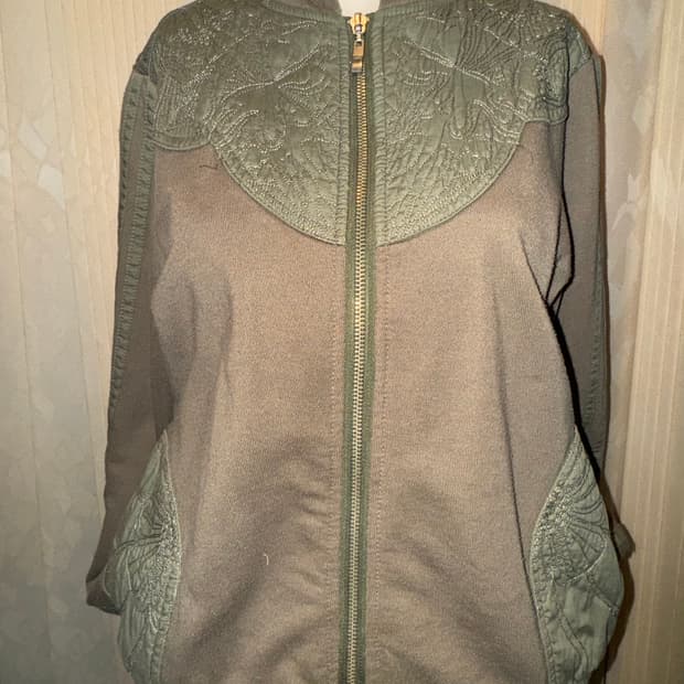 택포) 플라워 패턴 빈티지 후드집업