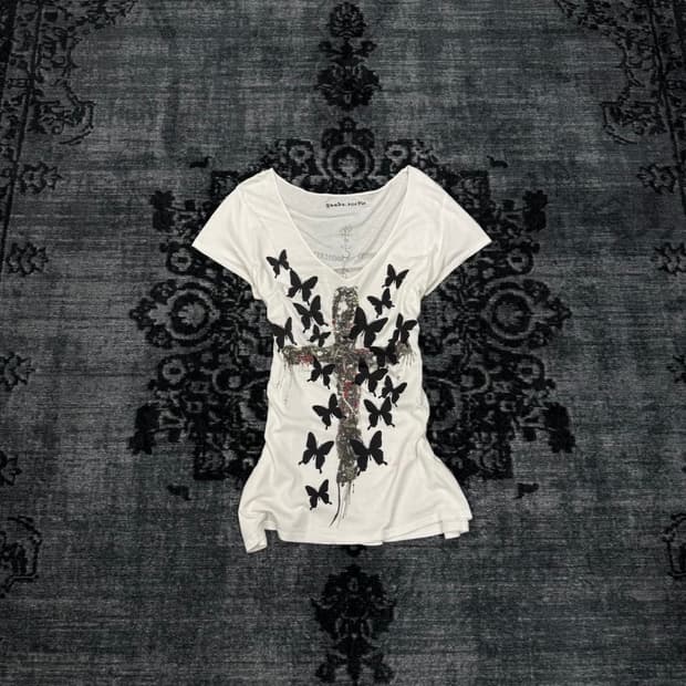 Kmrii x gunda 00s archive cross t shirts