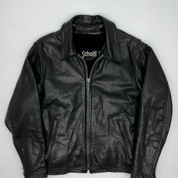 쇼트 리얼 레더자켓