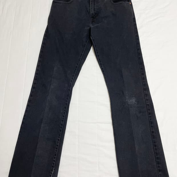 리바이스 517 블랙 부츠컷 벨바텀 