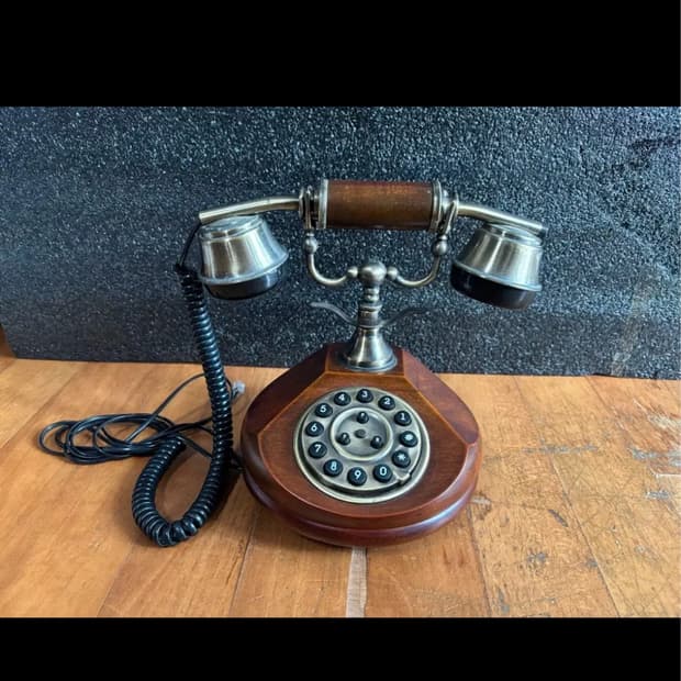 vintage antique push-button telephone