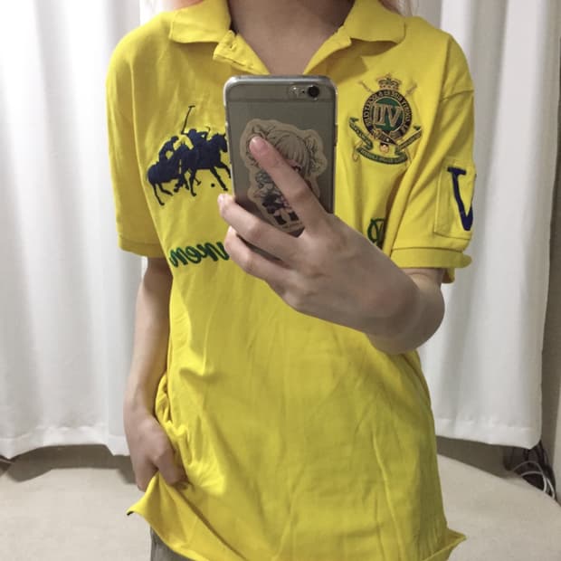 폴로 랄프로렌 옐로우 더블포니 빅포니 치프키프 카라 티