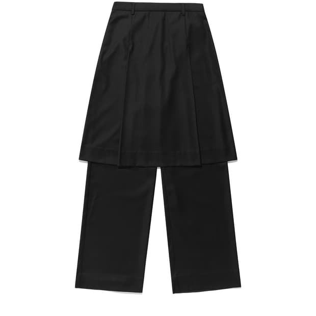 나이스고스트클럽 FFATS 플리츠레이어드스커트팬츠 블랙m(새상품)
