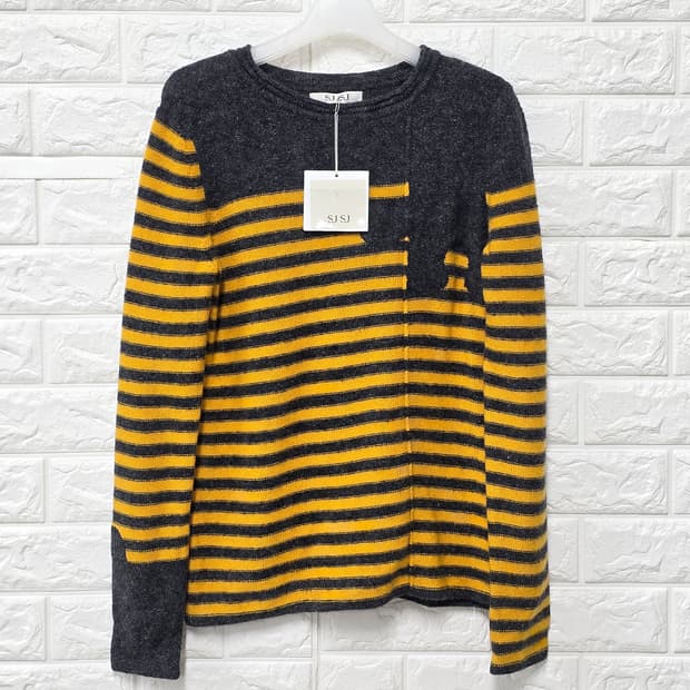 택포// S 한섬 SJ SJ 여성 스트라이프 니트 새상품