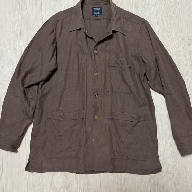 드레익스x카멜 린넨 오버셔츠 브라운 M