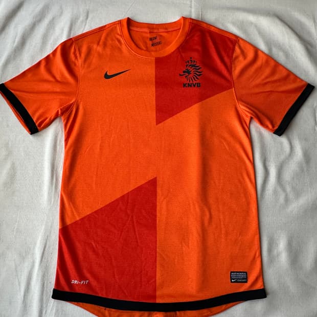 나이키 네덜란드 축구 국가대표 KNVB 오렌지 트레이닝 반팔티 S