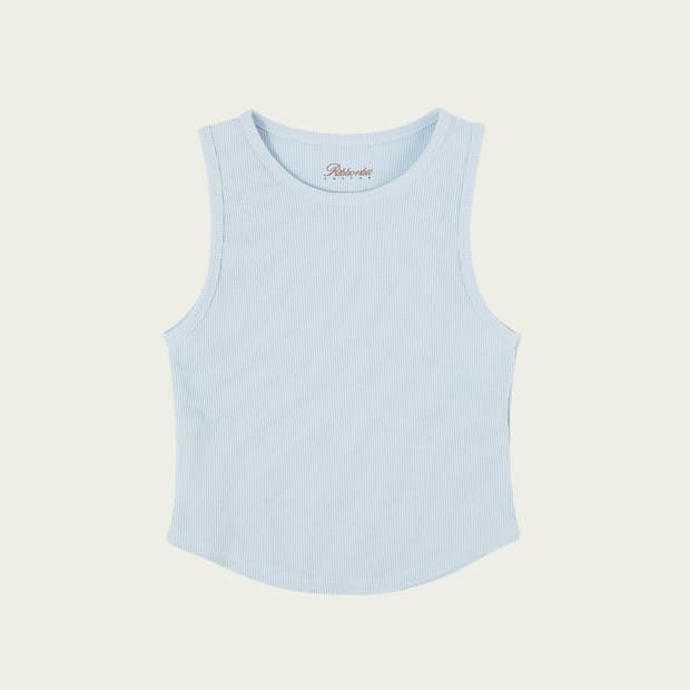 리본빛 와플 탑 블루