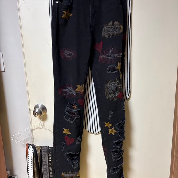 해피피플갤러리 흑청 보로 데님 32